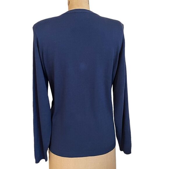 Vintage Blue Alfred Dunner beaded twin set effect sweater size small - Picture 4 of 11